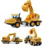 Çek Bırak İnşaat İş Makinesi Oyuncağı - 15 cm - Görsel 2