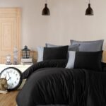Butik Pure V1 Siyah Çift Kişilik Nevresim Takımı