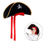 Çocuk Boy Kadife Jack Sparrow Korsan Şapkası 45x16 cm