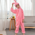 Pembe Polar Çocuk Tavşan Kostümü - 6-7 Yaş (120 cm) - Görsel 2