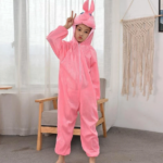 Pembe Polar Çocuk Tavşan Kostümü - 4-5 Yaş (100 cm) - Görsel 4