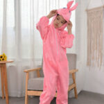Pembe Polar Çocuk Tavşan Kostümü - 4-5 Yaş (100 cm) - Görsel 5