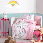 Unicorn Pembe Pamuklu Bebek Nevresim Takımı