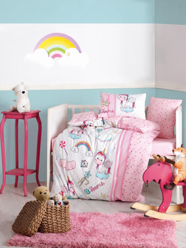 cotton-box-bebek-nevresim-takimi-unicorn-pembe-1869.jpg Unicorn Pembe Pamuklu Bebek Nevresim Takımı - Görsel 1