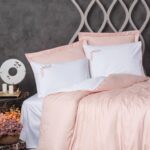 Melinda Pembe 120 Tel Dijital Baskılı Saten Nevresim