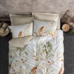 Luster Bej 83 Tel Çift Kişilik Pamuk Saten Nevresim