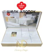 Silky İpek Beyaz Çift Kişilik Lüks Nevresim Takımı - Görsel 2
