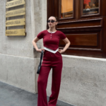 Düğme yakalı bordo alt üst takım s3943