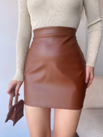 Düz deri etek taba h24468 - Görsel 2