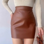 Düz deri etek taba h24468