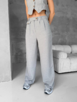 Essential yelek pantolon takım gri s255254 - Görsel 2
