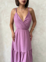 Fırfırlı katlı elbise s255049 - Görsel 7