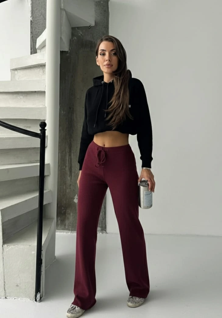 fit-comfort-bej-salas-pantolon-bordo-a6011-77796978-sw729sh1041.png Fit comfort bej salaş pantolon bordo - Görsel 1