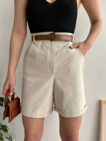 Gabardin kumaş şort - Görsel 4
