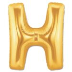 H Harfi Altın Sarısı Dev Folyo Balon - 40 inç