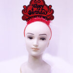 Neon Kırmızı Happy Birthday Doğum Günü Tacı