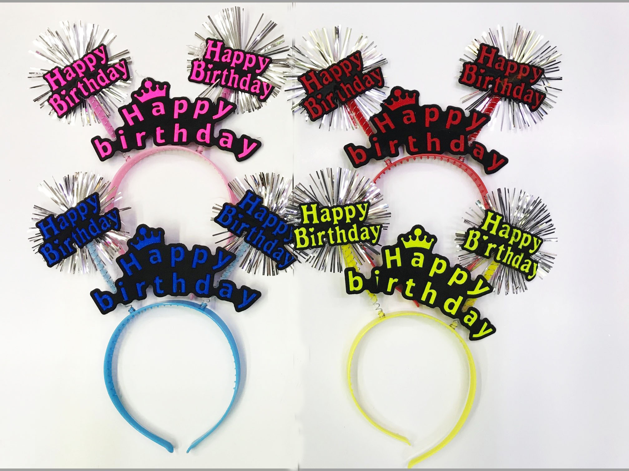 happy-birthday-neon-renk-dogum-gunu-taci-12-adet-1993-1.jpg 12 Adet Karışık Neon Renkli Happy Birthday Parti Tacı - Görsel 1