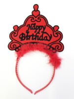 12 Adet Neon Renkli Happy Birthday Yazılı Parti Tacı - Görsel 2