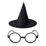 Harry Potter Büyücü Şapkası ve Gözlüğü Aksesuar Seti