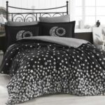 Stars Siyah Çift Kişilik Poplin Nevresim Takımı