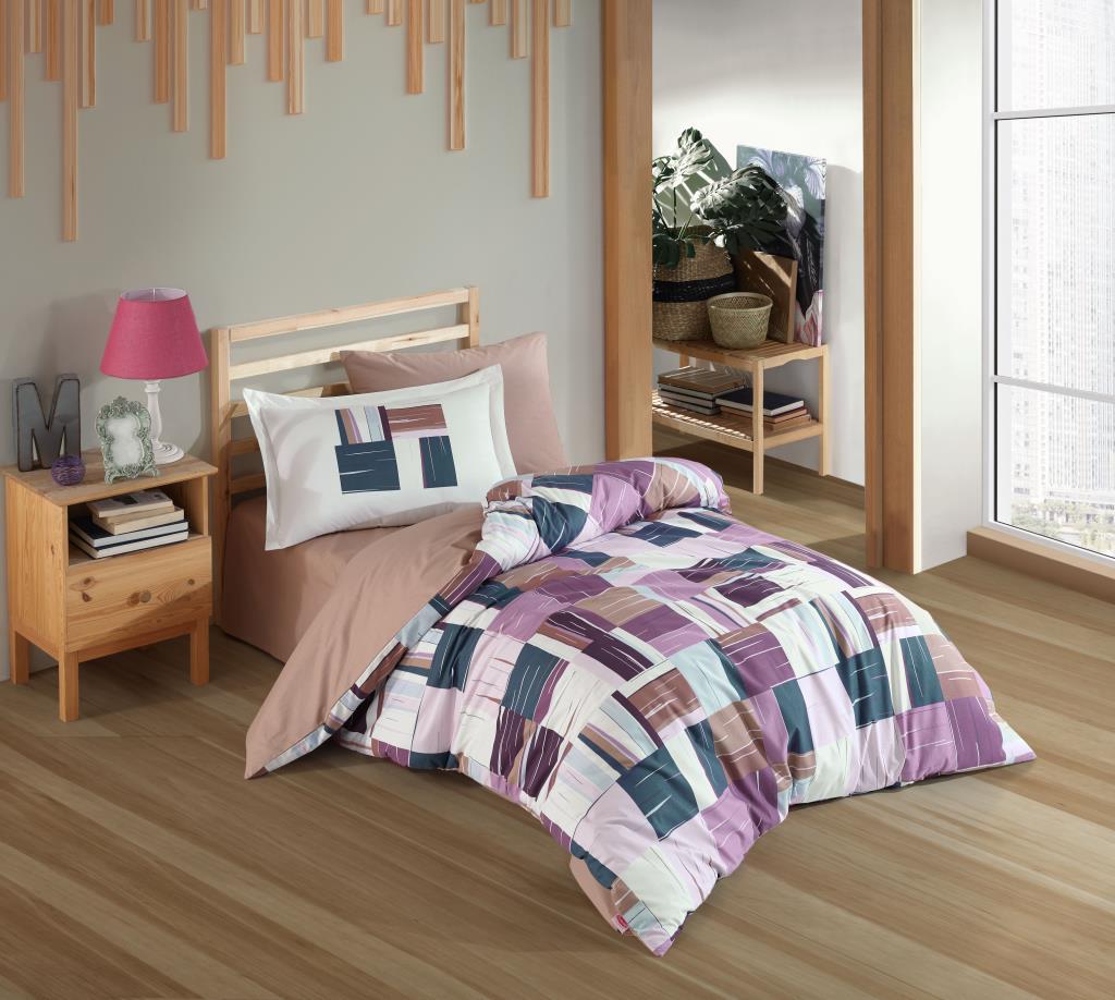 hobby-tek-kisilik-poplin-nevresim-takimi-carilla-sari-12994.jpg Dream Bordo Tek Kişilik %100 Pamuk Poplin Nevresim - Görsel 1