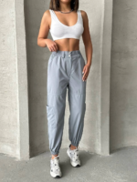 Jogger lastik paça pantolon - Görsel 4