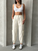 Jogger lastik paça pantolon - Görsel 2