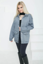 Kadın Oversize Körüklü Cep Kot - Görsel 4