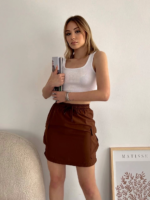 cep ince paraşüt etek kahve s241019 - Görsel 2