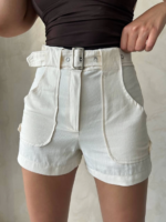 Kemer detaylı gabardin şort  s25289 - Görsel 6