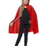 Kırmızı Kapüşonlu Halloween Pelerini - 90 cm