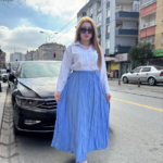 Kraş etek bebemavi