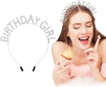 Kristal Taşlı Gümüş Birthday Girl Doğum Günü Tacı - Görsel 2