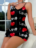 Love Desenli  Saten - Görsel 2