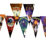 8'li Üçgen Model Lüks Halloween Banner Süs