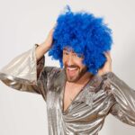 Mavi Kıvırcık Afro Bonus Parti Peruğu - 120 Gr