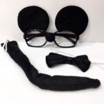 Mickey Mouse Kostüm Aksesuar Seti - Gözlük, Papyon, Kuyruk
