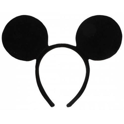 mickey-mouse-taci-fare-taci-280-1.jpg Mickey Mouse Siyah Kulaklı Peluş Parti Tacı - Görsel 1