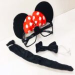 Minnie Mouse Kostüm Aksesuar Seti - Gözlük, Papyon, Kuyruk