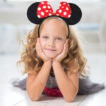 Minnie Mouse Kırmızı Fiyonklu Kulaklı Parti Tacı
