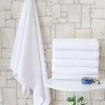 6'lı Paket Otel Tipi Beyaz Banyo Havlusu Seti