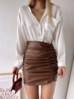 Önden büzgülü etek taba h24210 - Görsel 4