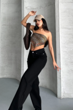 zzo straight enzim süper taş yı jeans pantolon siyah - Görsel 2