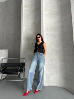 zzo straight kar yı jeans pantolon mavi