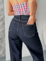 zzo süper taş enzim tint yı koyu lacivert jeans pantolon - Görsel 5
