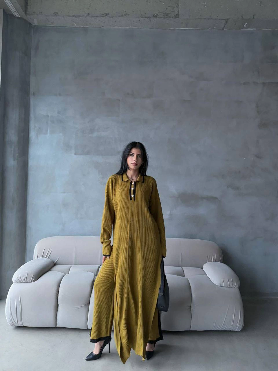 pantolon-yirtmacli-elbise-ikili-triko-takim-yesil-elf-49923869-sw960sh1280.png Pantolon yırtmaçlı elbise ikili triko takım yeşil elf - Görsel 1