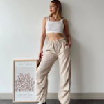 Paraşüt pantolon bej