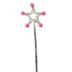 Pembe Ponponlu Yıldız Peri Asası - 35 cm