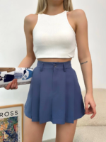 Pileli atlas mini etek s24820 - Görsel 5