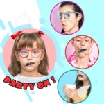 Kırmızı Bıyıklı Pipetli Parti Gözlüğü - Görsel 3